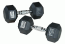 Rubber Hex Dumbells 1 Kg Pair