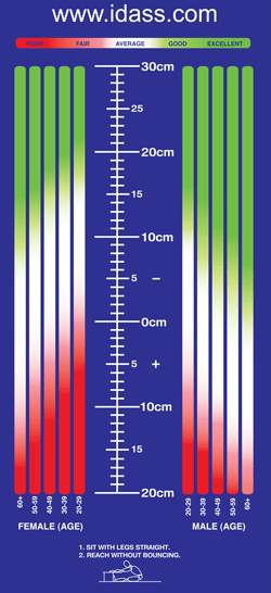 Sticker scales for Sit-n-Reach Test